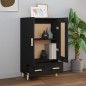 vidaXL Credenza Nera 70x31x115 cm in Legno Multistrato vidaXL Credenza Nera 70x31x115 cm in Legno Multistrato