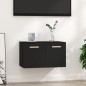 vidaXL Mobile a Parete Nero 60x36,5x35 cm in Legno Multistrato vidaXL Mobile a Parete Nero 60x36,5x35 cm in Legno Multistrato