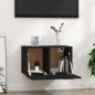 vidaXL Mobile a Parete Nero 60x36,5x35 cm in Legno Multistrato vidaXL Mobile a Parete Nero 60x36,5x35 cm in Legno Multistrato