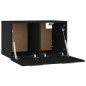 vidaXL Mobile a Parete Nero 60x36,5x35 cm in Legno Multistrato vidaXL Mobile a Parete Nero 60x36,5x35 cm in Legno Multistrato