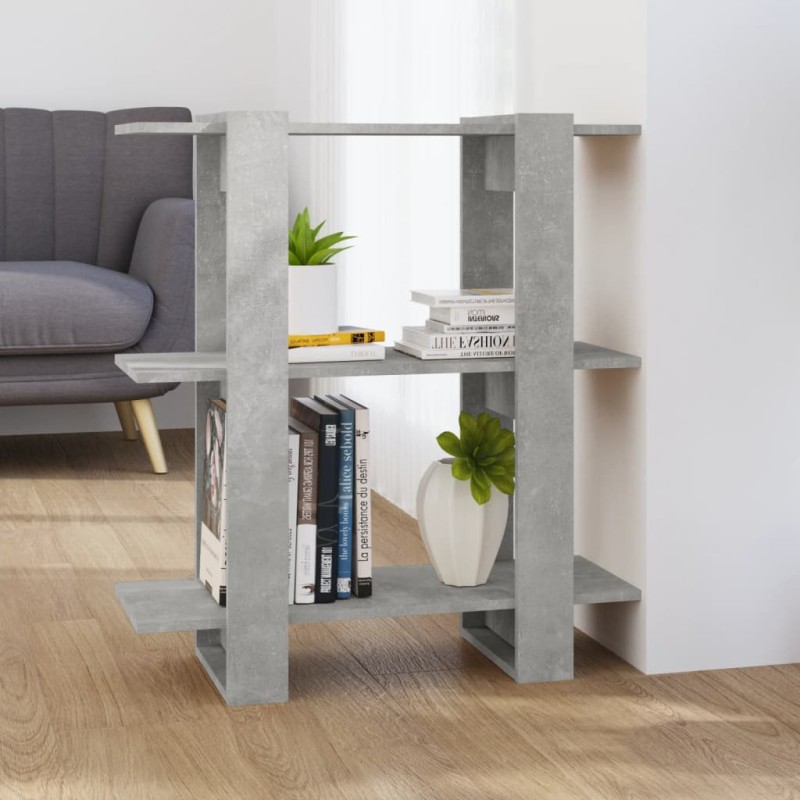 vidaXL Libreria/Divisorio Grigio Cemento 80x30x87 cm vidaXL Libreria/Divisorio Grigio Cemento 80x30x87 cm