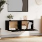 vidaXL Mobile Pensile Nero 100x36,5x35 cm Legno Multistrato vidaXL Mobile Pensile Nero 100x36,5x35 cm Legno Multistrato