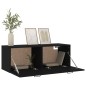 vidaXL Mobile Pensile Nero 100x36,5x35 cm Legno Multistrato vidaXL Mobile Pensile Nero 100x36,5x35 cm Legno Multistrato