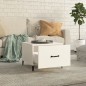vidaXL Tavolini da Salotto con Gambe in Metallo 2 pz Bianco 50x50x40cm