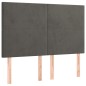 Testiere 4 pz Grigio Scuro 72x5x78/88 cm in Velluto