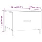vidaXL Tavolini da Salotto con Gambe in Metallo 2 pz Bianco 50x50x40cm