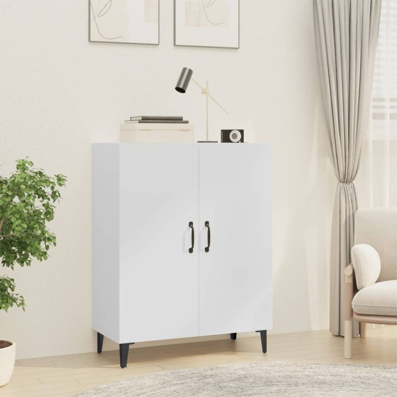 vidaXL Credenza 70x34x90 cm in Legno Multistrato Bianco Lucido vidaXL Credenza 70x34x90 cm in Legno Multistrato Bianco Lucido