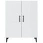 vidaXL Credenza 70x34x90 cm in Legno Multistrato Bianco Lucido vidaXL Credenza 70x34x90 cm in Legno Multistrato Bianco Lucido