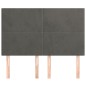 Testiere 4 pz Grigio Scuro 72x5x78/88 cm in Velluto