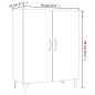 vidaXL Credenza 70x34x90 cm in Legno Multistrato Bianco Lucido vidaXL Credenza 70x34x90 cm in Legno Multistrato Bianco Lucido