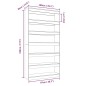 vidaXL Libreria/Divisorio GrigioCemento 100x30x198cm Legno Multistrato vidaXL Libreria/Divisorio GrigioCemento 100x30x198cm Legno Multistrato