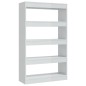 vidaXL Libreria/Divisorio Bianco Lucido 80x30x135 cm in Truciolato vidaXL Libreria/Divisorio Bianco Lucido 80x30x135 cm in Truciolato