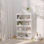 vidaXL Libreria/Divisorio Bianco Lucido 80x30x135 cm in Truciolato vidaXL Libreria/Divisorio Bianco Lucido 80x30x135 cm in Truciolato