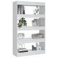 vidaXL Libreria/Divisorio Bianco Lucido 80x30x135 cm in Truciolato vidaXL Libreria/Divisorio Bianco Lucido 80x30x135 cm in Truciolato