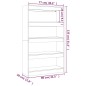 vidaXL Libreria/Divisorio Bianco Lucido 80x30x135 cm in Truciolato vidaXL Libreria/Divisorio Bianco Lucido 80x30x135 cm in Truciolato