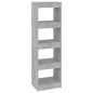 vidaXL Libreria/Divisorio Grigio Cemento 40x30x135 cm
