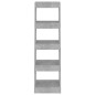 vidaXL Libreria/Divisorio Grigio Cemento 40x30x135 cm