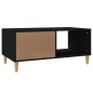 vidaXL Tavolino da Salotto Nero 89,5x50x40 cm in Legno Multistrato vidaXL Tavolino da Salotto Nero 89,5x50x40 cm in Legno Multistrato