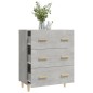vidaXL Credenza Grigio Cemento 70x34x90 cm in Legno Multistrato vidaXL Credenza Grigio Cemento 70x34x90 cm in Legno Multistrato