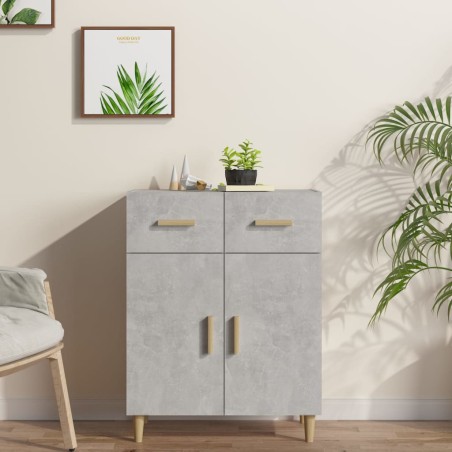vidaXL Credenza Grigio Cemento 69,5x34x89 cm in Legno Multistrato