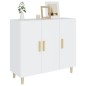 vidaXL Credenza Bianca 90x34x80 cm in Legno Multistrato vidaXL Credenza Bianca 90x34x80 cm in Legno Multistrato