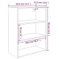 vidaXL Armadietto Pensile a Parete Grigio Cemento 69,5x32,5x90 cm vidaXL Armadietto Pensile a Parete Grigio Cemento 69,5x32,5x90 cm