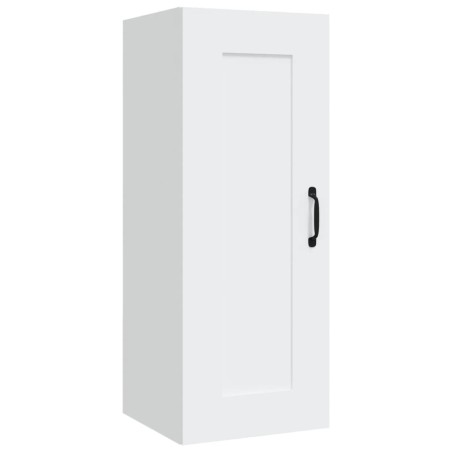 vidaXL Mobile Pensile Bianco 35x34x90 cm in Legno Multistrato