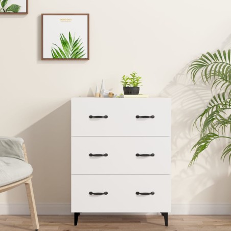 vidaXL Credenza Bianca 69,5x34x90 cm in Legno Multistrato