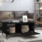 vidaXL Tavolino da Salotto Nero 90x50x40 cm in Legno Multistrato