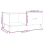 vidaXL Tavolino da Salotto Nero 90x50x40 cm in Legno Multistrato