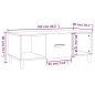 vidaXL Tavolino da Salotto Bianco 102x50x40 cm in Legno Multistrato vidaXL Tavolino da Salotto Bianco 102x50x40 cm in Legno Multistrato