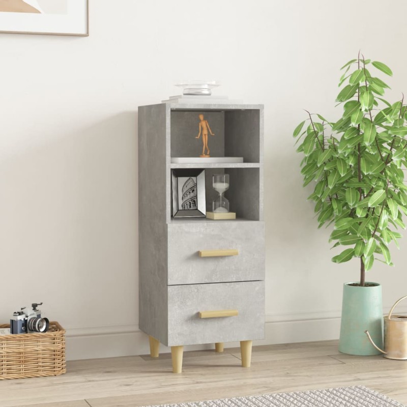 vidaXL Credenza Grigio Cemento 34,5x34x90 cm in Legno Multistrato vidaXL Credenza Grigio Cemento 34,5x34x90 cm in Legno Multistrato