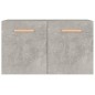 vidaXL Mobile a Parete Grigio Cemento 60x36,5x35 cm Legno Multistrato vidaXL Mobile a Parete Grigio Cemento 60x36,5x35 cm Legno Multistrato