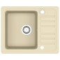 vidaXL Lavello da Cucina in Granito Vasca Singola Beige