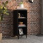 vidaXL Credenza Nera 34,5x32,5x90 cm in Legno Multistrato vidaXL Credenza Nera 34,5x32,5x90 cm in Legno Multistrato