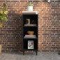 vidaXL Credenza Nera 34,5x32,5x90 cm in Legno Multistrato vidaXL Credenza Nera 34,5x32,5x90 cm in Legno Multistrato