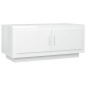 vidaXL Tavolino da Salotto Bianco Lucido 102x50x45cm Legno Compensato