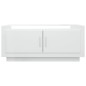 vidaXL Tavolino da Salotto Bianco Lucido 102x50x45cm Legno Compensato