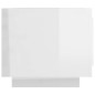 vidaXL Tavolino da Salotto Bianco Lucido 102x50x45cm Legno Compensato
