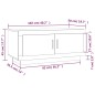 vidaXL Tavolino da Salotto Bianco Lucido 102x50x45cm Legno Compensato