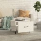 vidaXL Tavolini Salotto Gambe in Metallo 2 pz Bianco Lucido 50x50x40cm