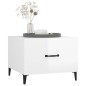 vidaXL Tavolini Salotto Gambe in Metallo 2 pz Bianco Lucido 50x50x40cm