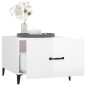 vidaXL Tavolini Salotto Gambe in Metallo 2 pz Bianco Lucido 50x50x40cm