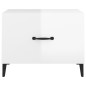 vidaXL Tavolini Salotto Gambe in Metallo 2 pz Bianco Lucido 50x50x40cm