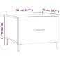 vidaXL Tavolini Salotto Gambe in Metallo 2 pz Bianco Lucido 50x50x40cm