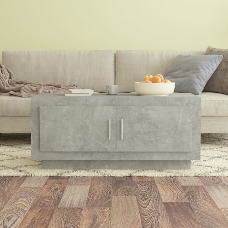 vidaXL Tavolino Salotto Grigio Cemento 102x50x45 cm Legno Compensato