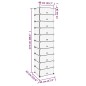vidaXL Scarpiera Nera 44x32x174 cm in PP vidaXL Scarpiera Nera 44x32x174 cm in PP