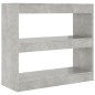 vidaXL Libreria/Divisorio Grigio Cemento 80x30x72 cm
