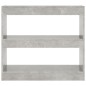 vidaXL Libreria/Divisorio Grigio Cemento 80x30x72 cm