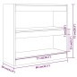 vidaXL Libreria/Divisorio Grigio Cemento 80x30x72 cm